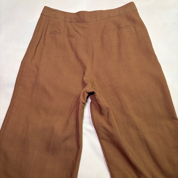 Sezane- Emilio Trousers in Brown Hazelnut Size FR 40 / US Large Crop Ankle - Picture 6 of 9